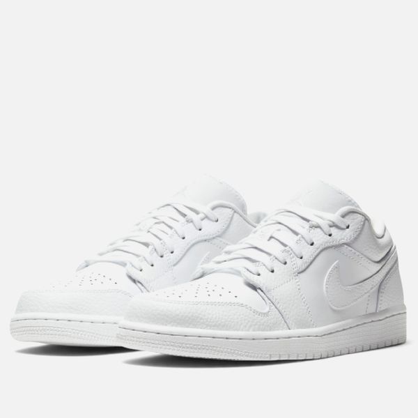Jordan 1 Low Triple White Tumbled Leather 36 розмір взуття H-0009504 фото